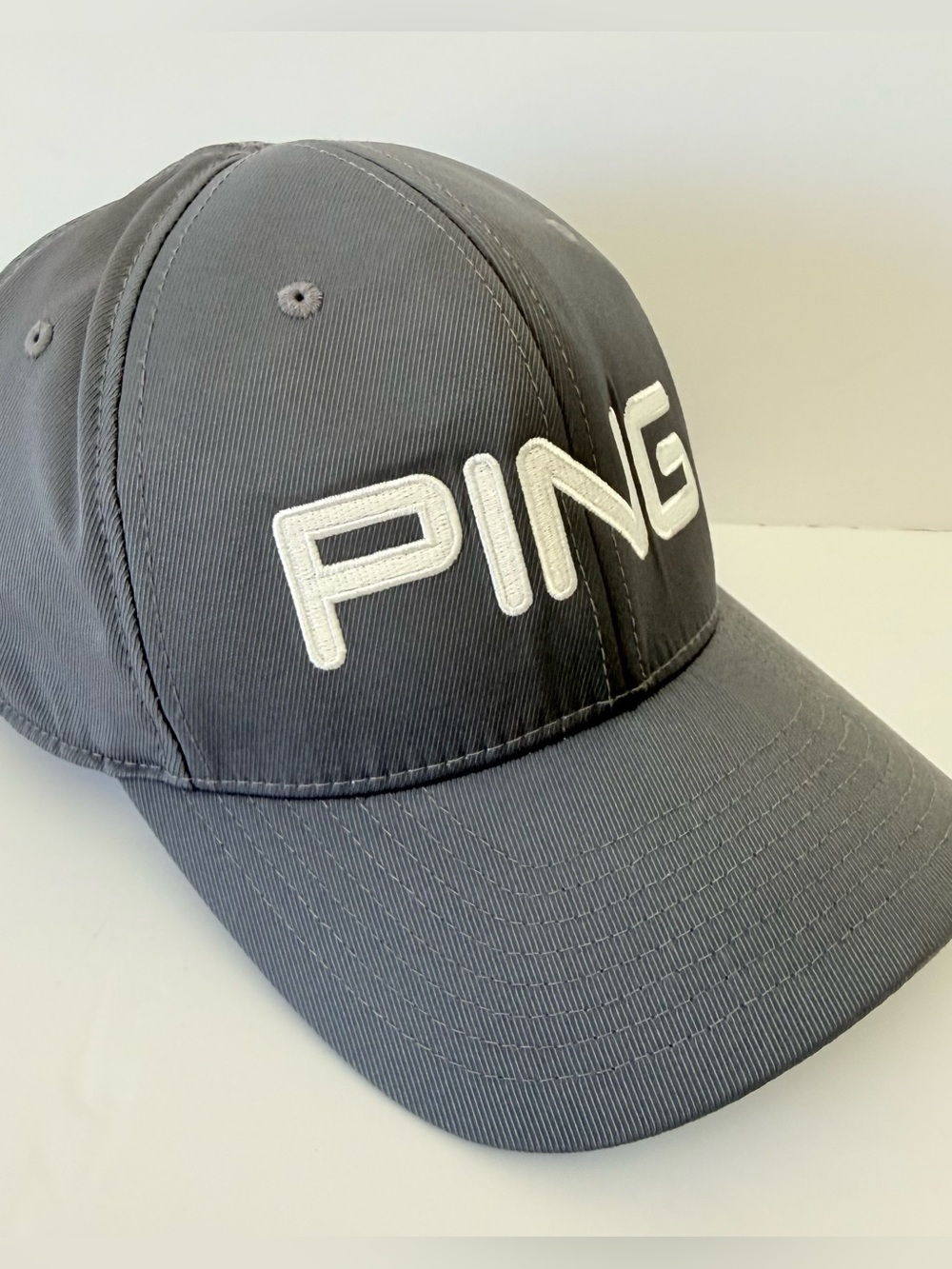 NEW PING Adjustable Golf Hat Gray White Logo Summer Outdoor Sport Sensorcool Cap